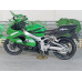 Модель мотоцикла Kawasaki зел. №2 (1/12)